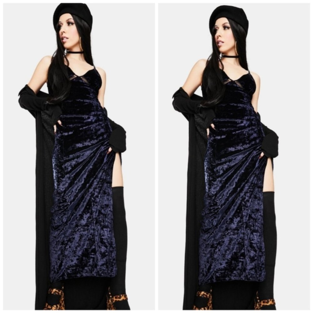 Free People Dress Low Key Crushin Velvet Small